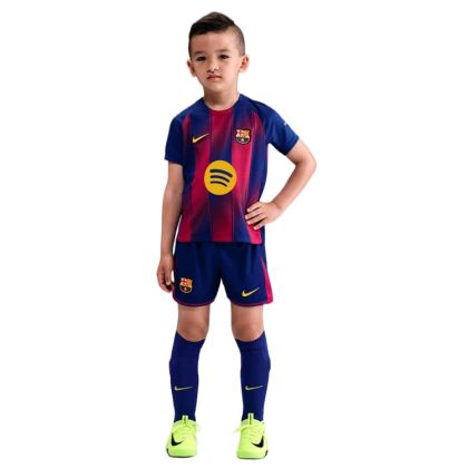 Детски домакински футболен екип FC Barcelona 2025/2026 | Комплект 3 части