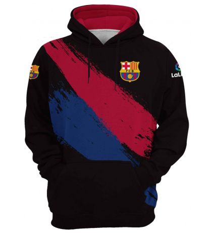 Мъжки суитчър Barcelona (FC Barcelona) с качулка и преден джоб