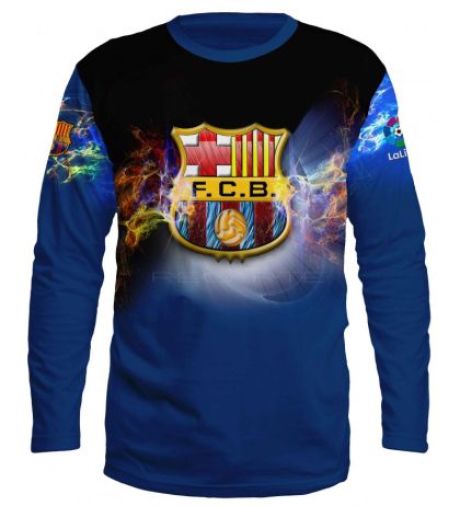 Мъжка футболна блуза Barcelona (FC Barcelona) с дълъг ръкав