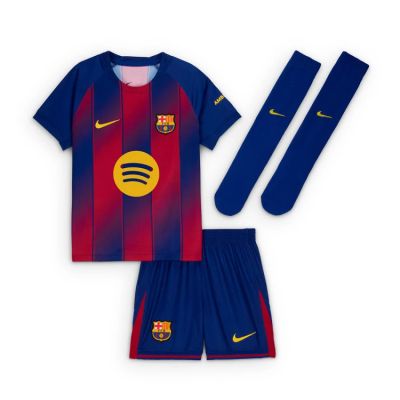Детски домакински футболен екип FC Barcelona 2025/2026 | Комплект 3 части