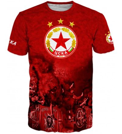 Тениска ЦСКА (CSKA) – Фен Дизайн 1