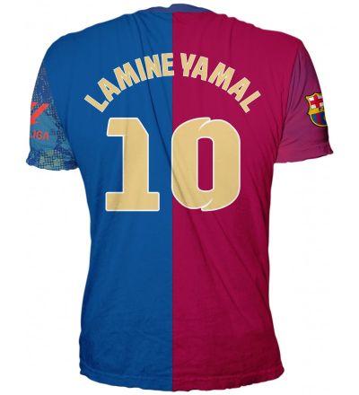 Мъжка тениска Барселона Lamine Yamal фен модел