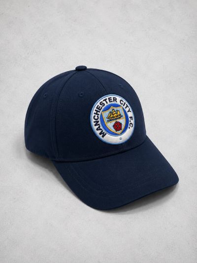 Футболна шапка с козирка Manchester City – Тъмносиня / Светлосиня